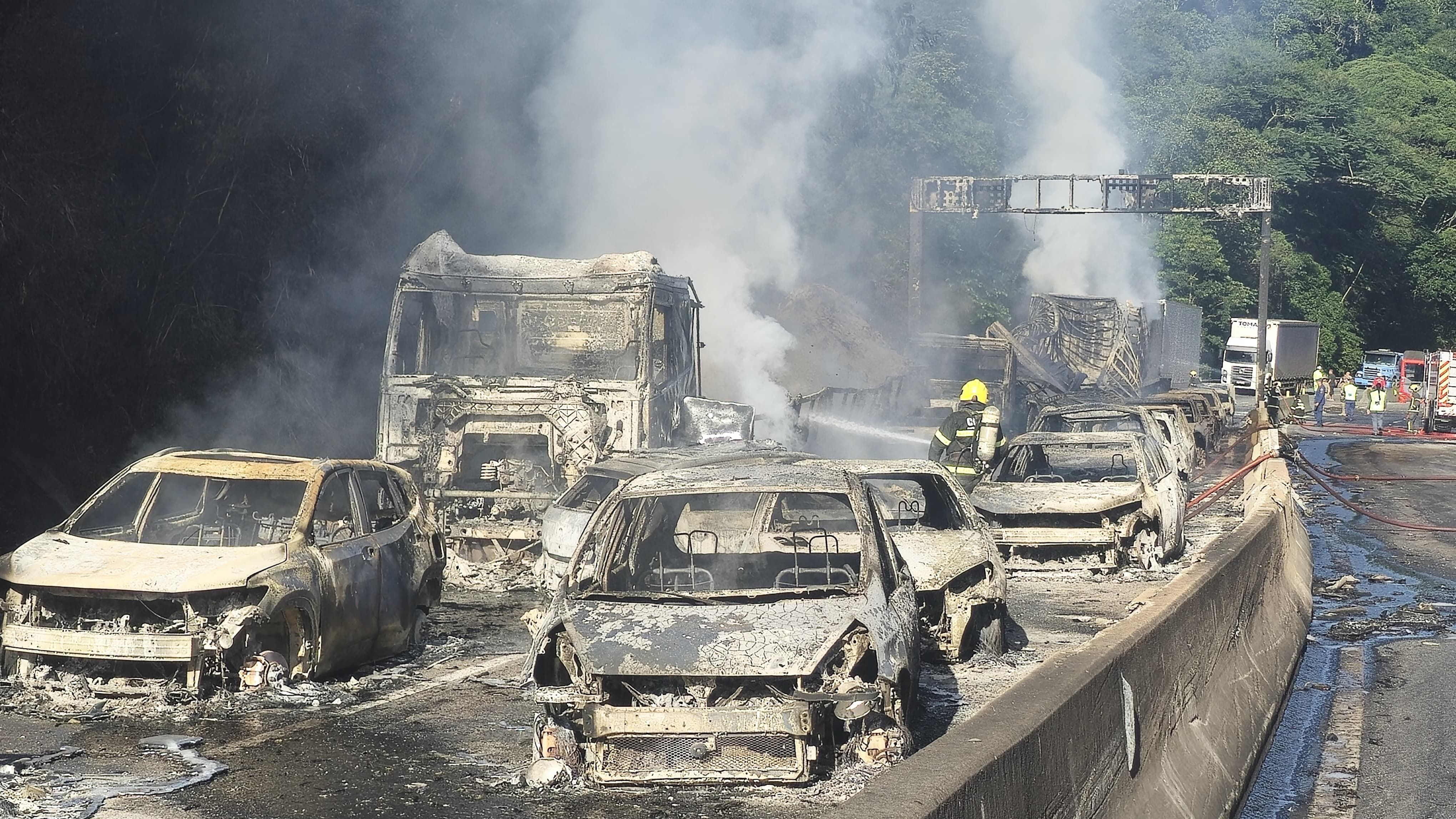 Incendio em pista