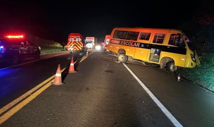ACIDENTE CARRO ONIBUS PR