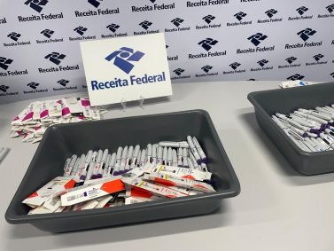 Carga do medicamento Mounjaro apreendida no aeroporto de Recife