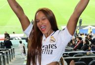 Rebeca Andrade assiste jogo do Real Madrid ao lado de lendas do esporte