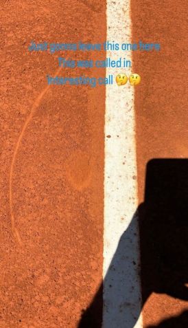 Zverev publicou no Instagram foto de marca de bola para contestar decisão da arbitragem • Reprodução