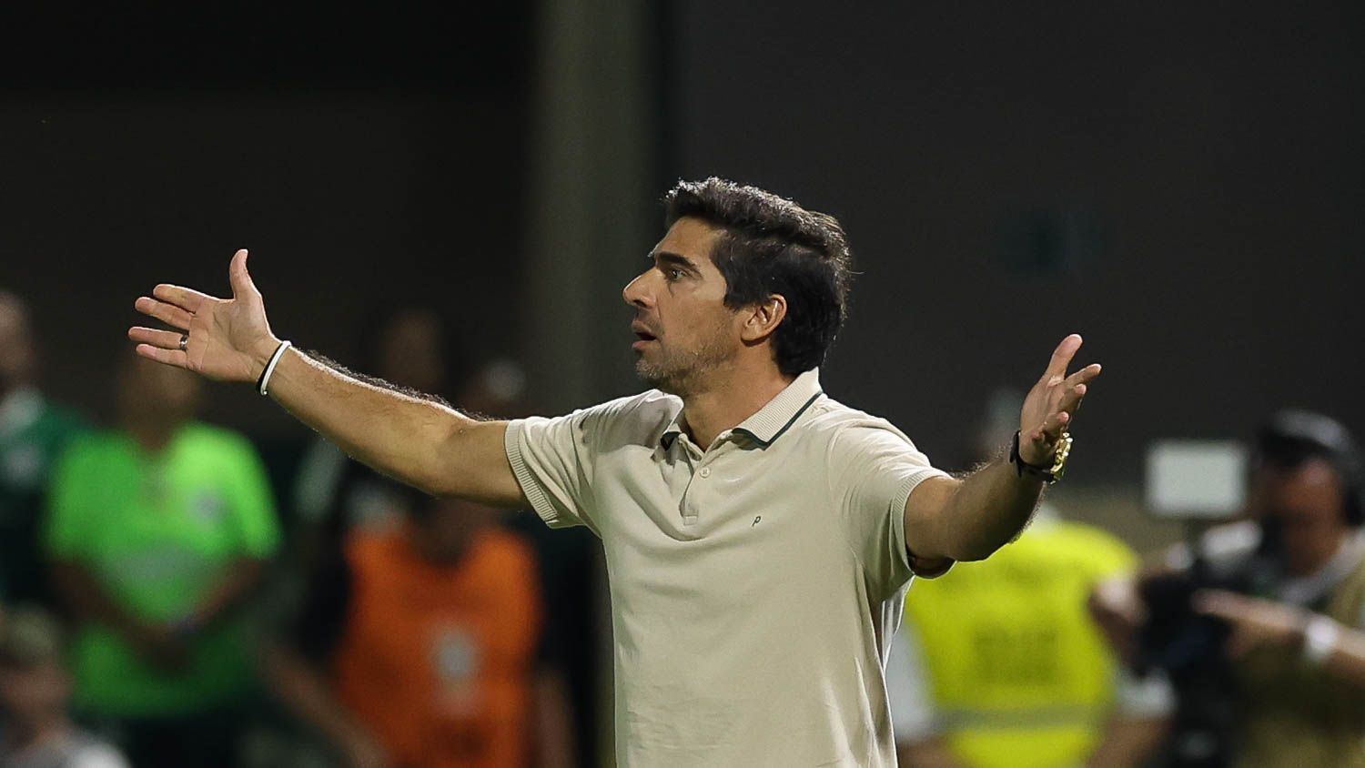 Abel Ferreira, técnico do Palmeiras, em jogo do Brasileirão