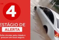 Duque de Caxias tem "alerta vermelho" por conta das chuvas e alagamentos