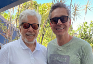 Alexandre Nero mostra "encontro de Marco Aurélios" com Reginaldo Faria