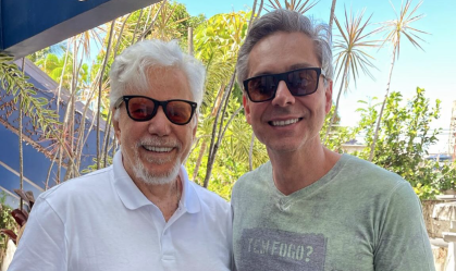 Alexandre Nero mostra "encontro de Marcos Aurélios" com Reginaldo Faria