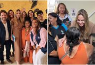 Angelina Jolie visita ONG de imigrantes e refugiados em São Paulo; veja
