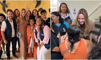 Angelina Jolie visita ONG de imigrantes e refugiados em São Paulo; veja