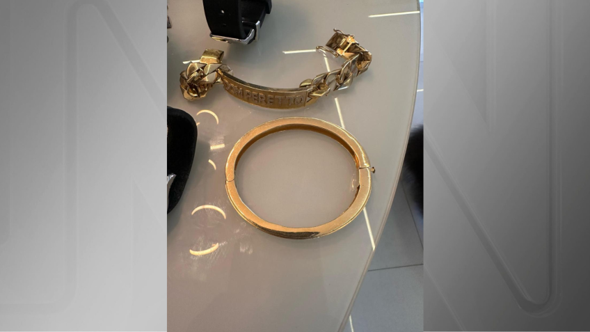 Pulseira com o nome Dom Peretto, filho de Maurício • Divulgação/Polícia Federal de São Paulo