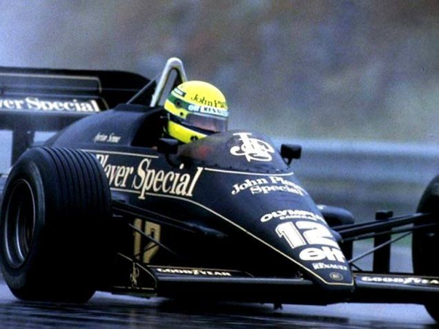 Ayrton Senna no GP de Estoril • Reprodução/F1