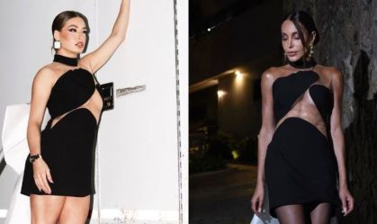 Ex-BBB Beatriz Reis e Carol Marra usam mesmo look em festa da TV Globo