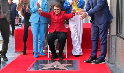 Ícone do tênis, Billie Jean King ganha estrela na Calçada da Fama