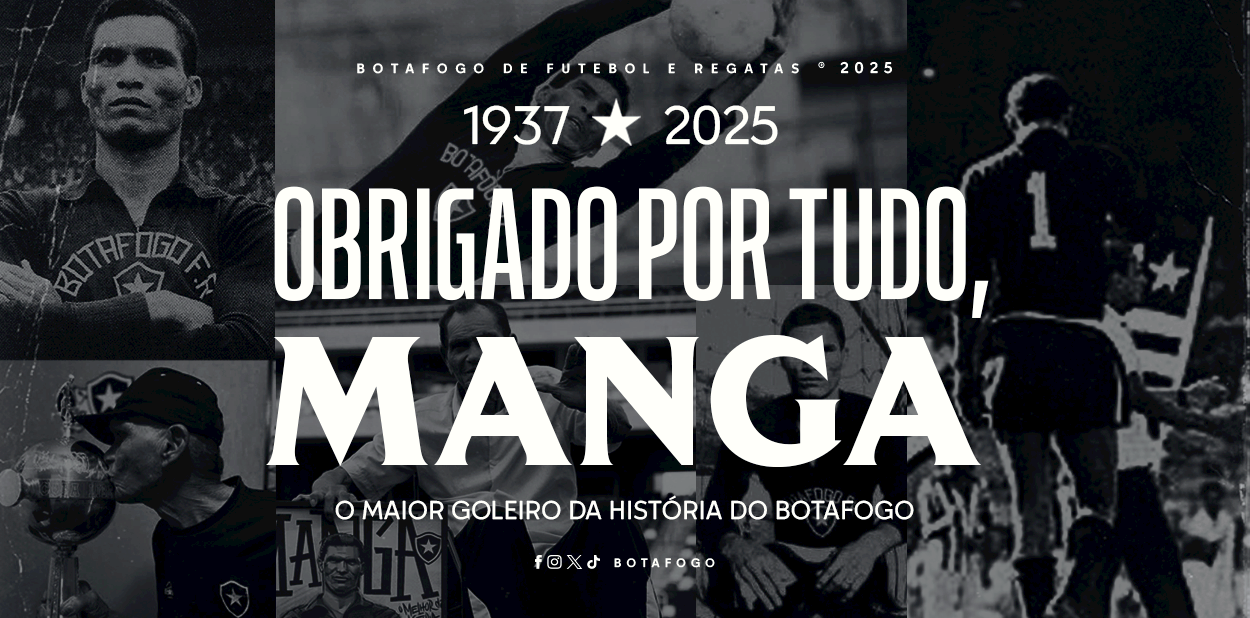 Arte do Botafogo em homenagem ao ex-goleiro Manga