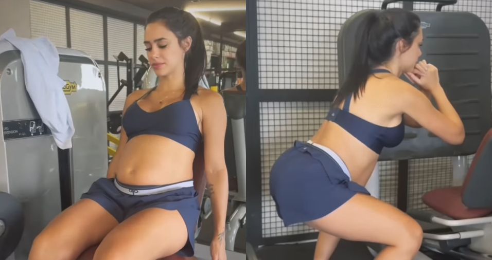 Bruna Biancardi treina e mostra barriga da gravidez • Instagram/Bruna Biancardi