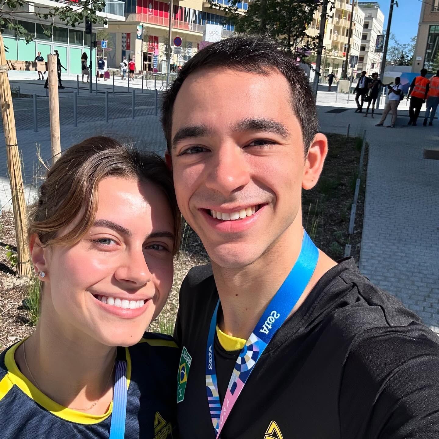 Bruna Takahashi e Hugo Calderano iniciaram o namoro em fevereiro de 2024 • Reprodução/Redes Sociais