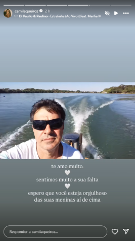 Camila Queiroz posta homenagem ao pai, que morreu há 8 anos • Instagram/ Camila Queiroz
