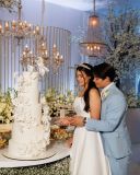 Lucas Cardi se casou com a atriz Thuani Todeschini em uma cerimônia luxuosa na cidade de Campinas