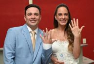 Silvia Abravanel e Gustavo Moura se casam no civil; veja