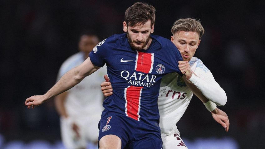 Matty Cash marca Kvaratskhelia em jogo da Champions League • Foto: Divulgação/ @mattycash622