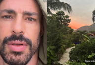 Em meio às polêmicas, Cauã Reymond mostra dia na praia