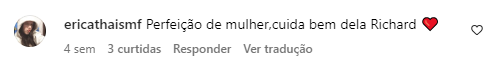 Fãs de Richard Ríos comentam em fotos de Madu Carvalho • Reprodução/Instagram