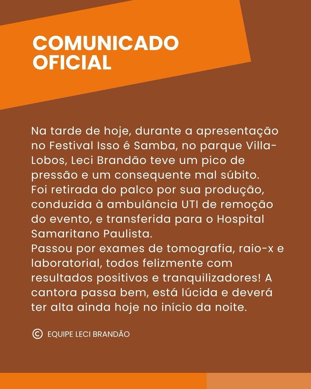 • Instagram/Leci Brandão