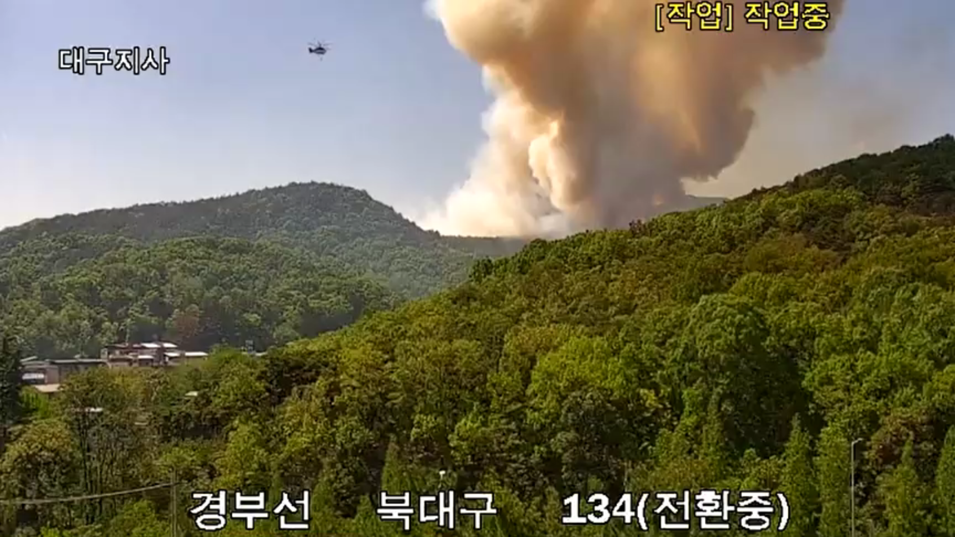 Incêndio florestal na Coreia do Sul