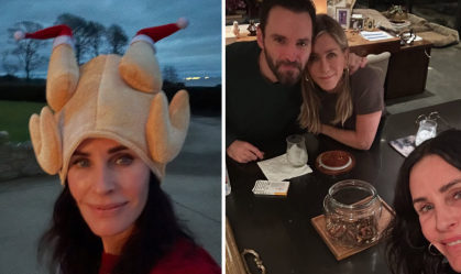 Courteney Cox abre álbum de fotos com referência a “Friends”; veja