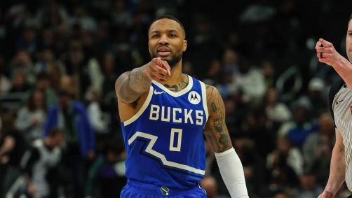 Damian Lillard em jogo do Bucks