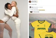 Dançarina de Lady Gaga compartilha camiseta verde e amarela: "Preciso"