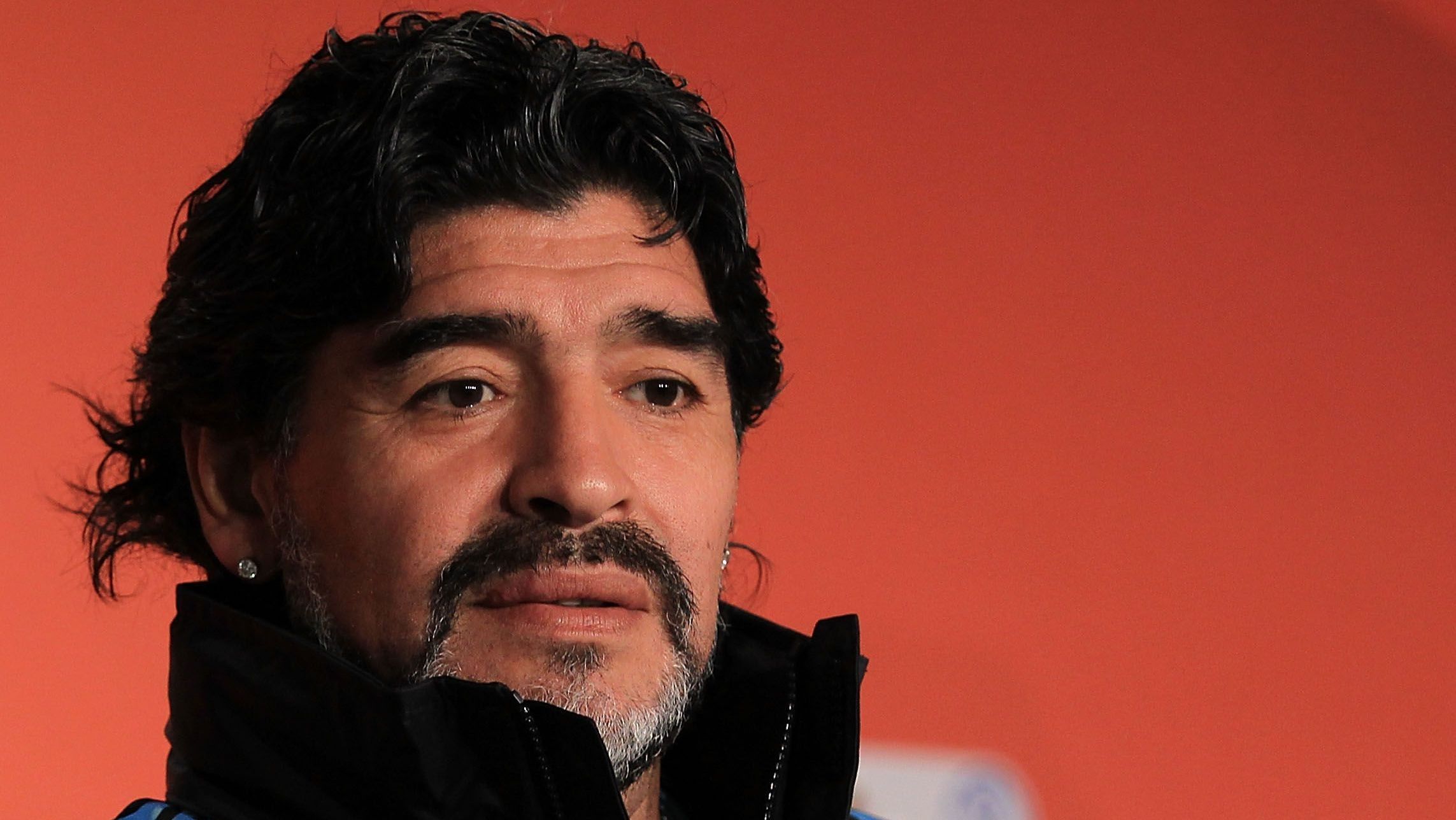 Diego Maradona durante a Copa do Mundo de 2010, na África do Sul
