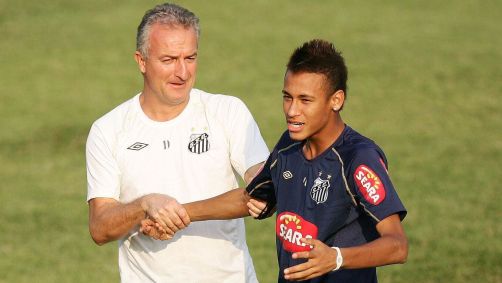 Dorival Júnior e Neymar pelo Santos em 2010