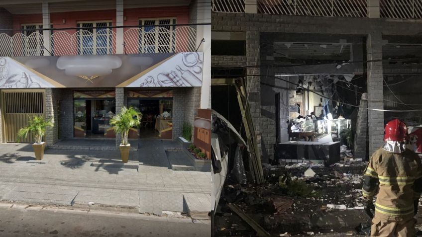 Antes e depois da padaria • Reprodução