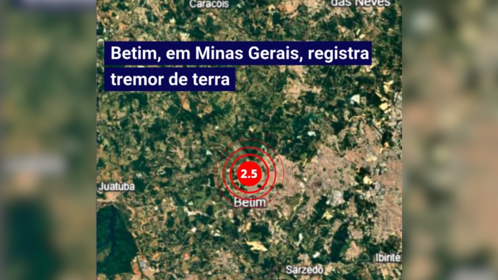 Tremor de terra atinge cidade da Grande Belo Horizonte