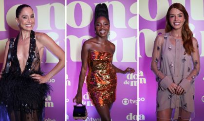 Elenco de "Dona de Mim" se reúne em festa de lançamento