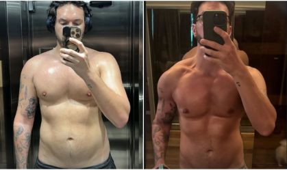 Eliezer mostra antes e depois do corpo após rotina de treinos