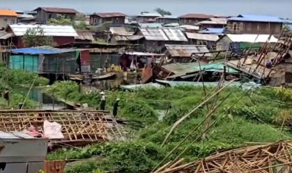 Terremoto em Mianmar deixa vila submersa e moradores desabrigados