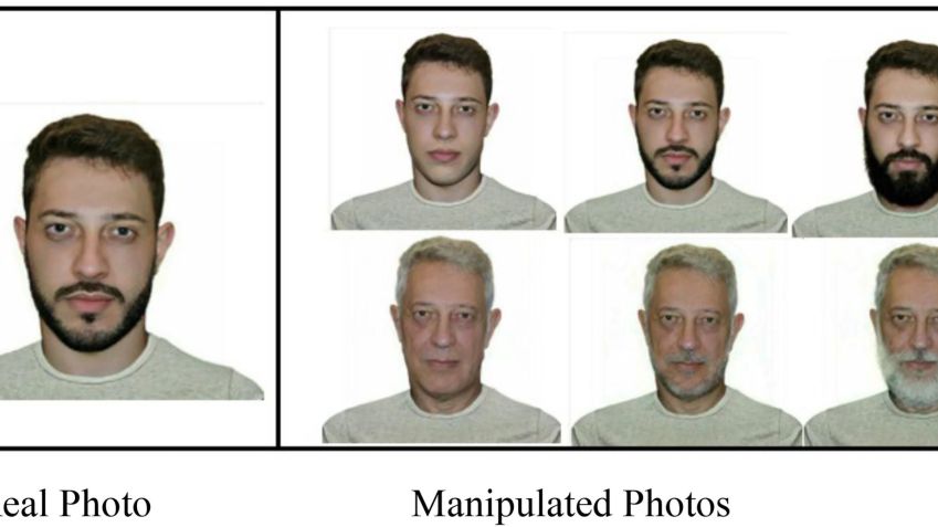 Pesquisadores mostraram a 171 participantes fotos manipuladas de homens com aparência mais jovem ou mais velha • Reprodução