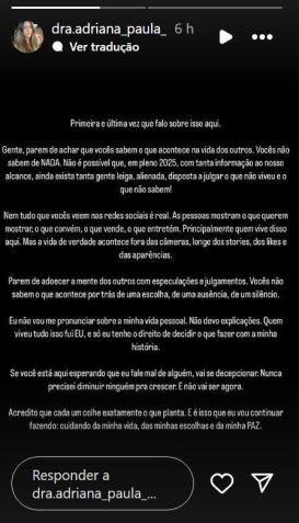 Adriana Paula manda suposta indireta para Davi Brito • Instagram/Adriana Paula