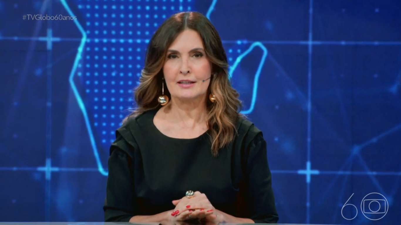 Fátima Bernardes relembrou de sua fase como apresentadora de jornal • Reprodução/TV Globo