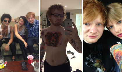 Ed Sheeran posta fotos raras de 2015 com Taylor Swift e outros artistas