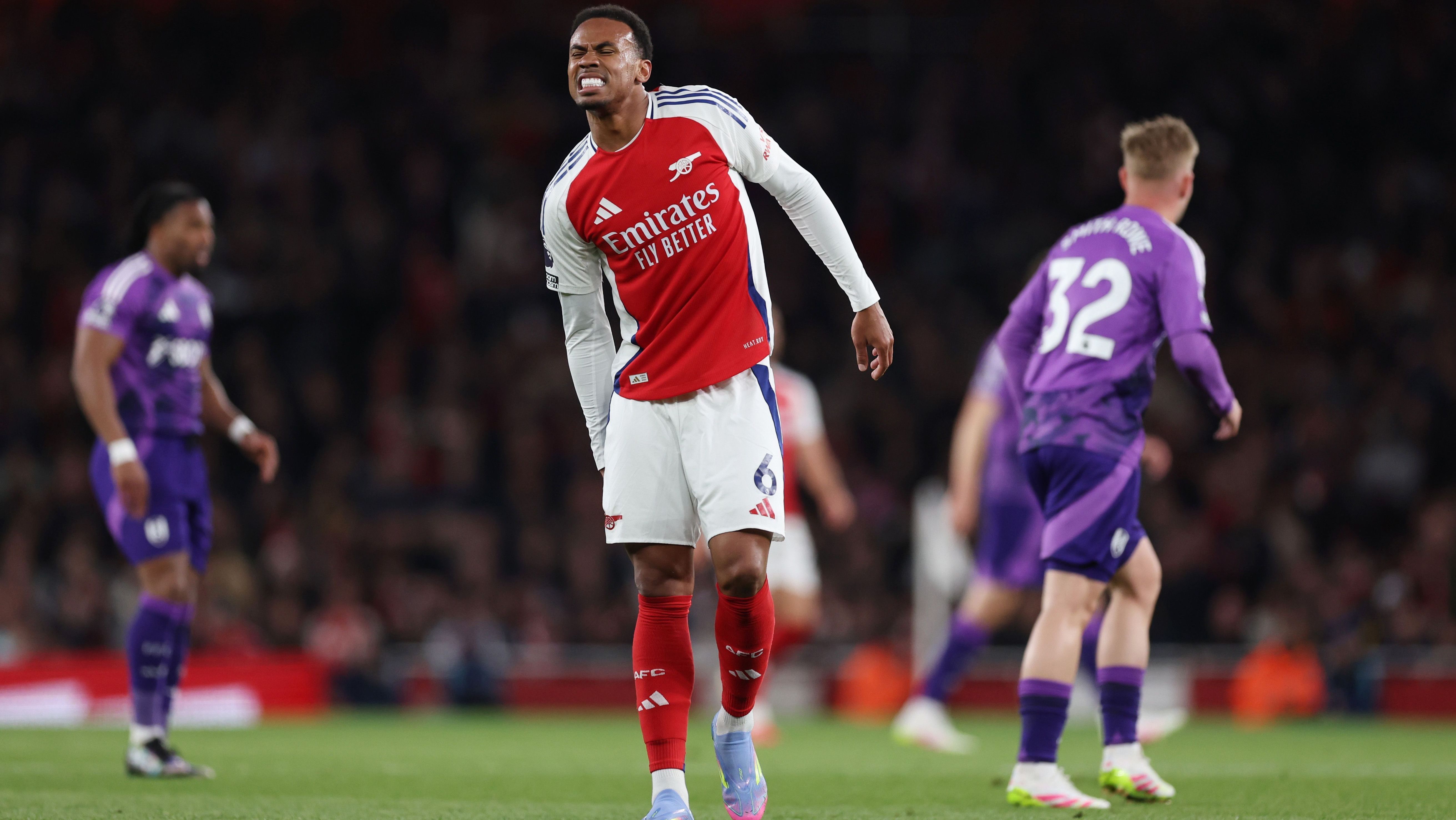 Gabriel Magalhães sente lesão muscular em Arsenal x Fulham