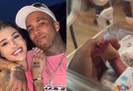 Gato Preto visita filha com Bia Miranda na UTI no Rio