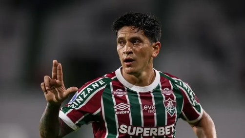 Germán Cano comemora gol pelo Fluminense