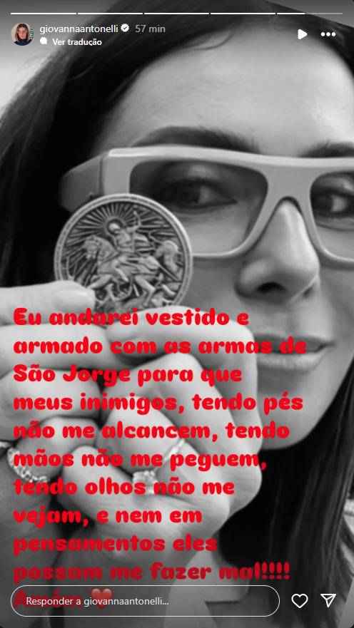 Giovanna Antonelli celebra dia de São Jorge • Instagram/ Giovanna Antonelli