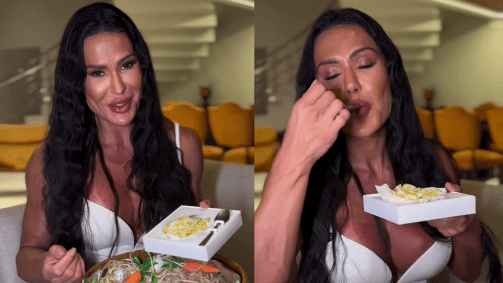 "Meu ovo real oficial é isso aqui: cheio de proteína e super saudável. Eu amo”, disse a ex-BBB