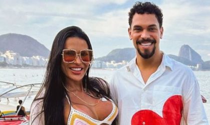 Gracyanne reencontra Vinicius após BBB25: "Minha torcida desde que saí"