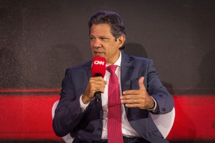 O ministro da Fazenda, Fernando Haddad, durante o painel Pulso Econômico: o plano para o Brasil do CNN Talks - Especial CNN Money