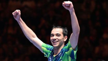Hugo Calderano está na final da Copa do Mundo de tênis de mesa