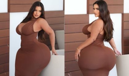 Influencer Gracie Bon chama a atenção com quadril de mais de 130 cm