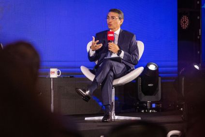 Presidente da Febraban, Isaac Sidney, em painel durante o “CNN Talks – Especial CNN Money: Pulso Econômico | As Novas Regras do Jogo”